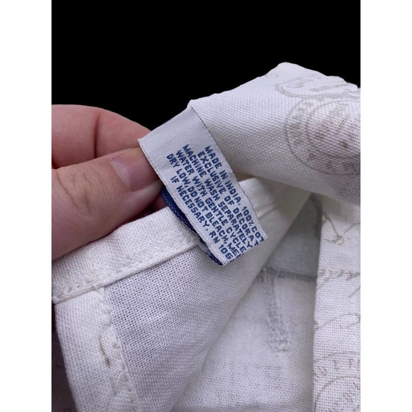 Rachel Ashwell The Prairie Tea Towel Scooter Floral Flowers French Script 28x20 - Picture 8 of 8